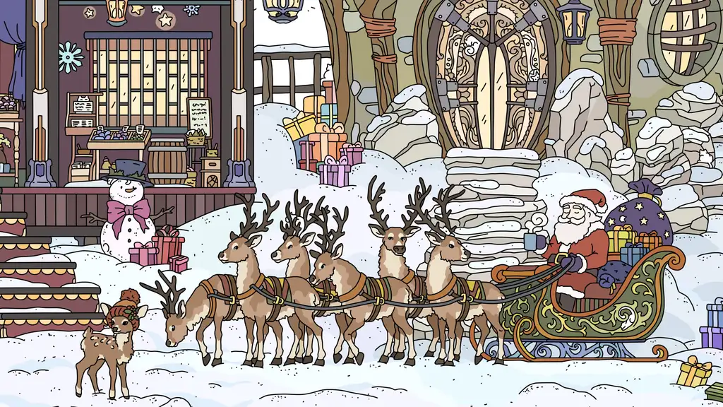 Скриншот игры Hidden Cats 8: Happy New Year #2