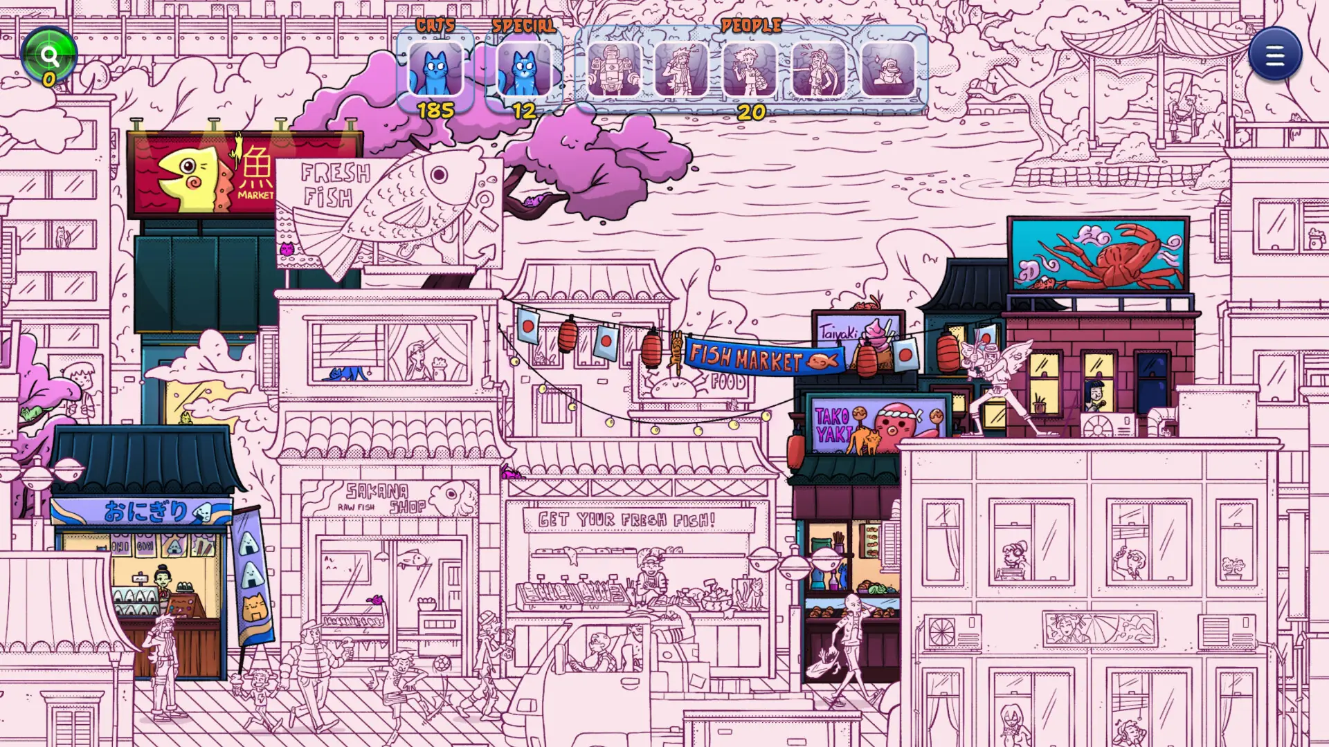 Скриншот игры Hidden Cats in Tokyo, Rio de Janeiro, Istanbul, Spooky Village #4