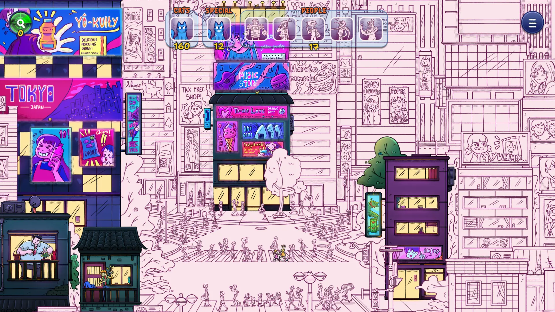 Скриншот игры Hidden Cats in Tokyo, Rio de Janeiro, Istanbul, Spooky Village #2